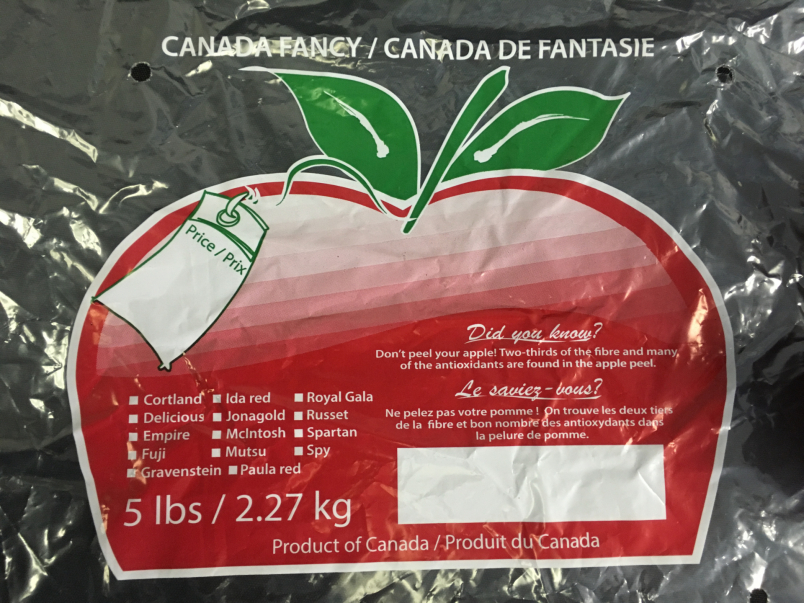 5 lb Poly Apple Bag Wellington Produce Packaging