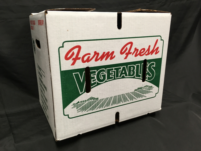 1 1/9 Bushel Waxed Carton Wellington Produce Packaging